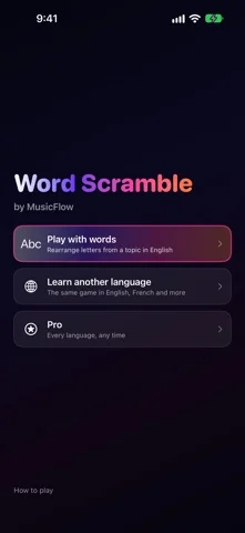 AI Word Scramble App Store screenshot