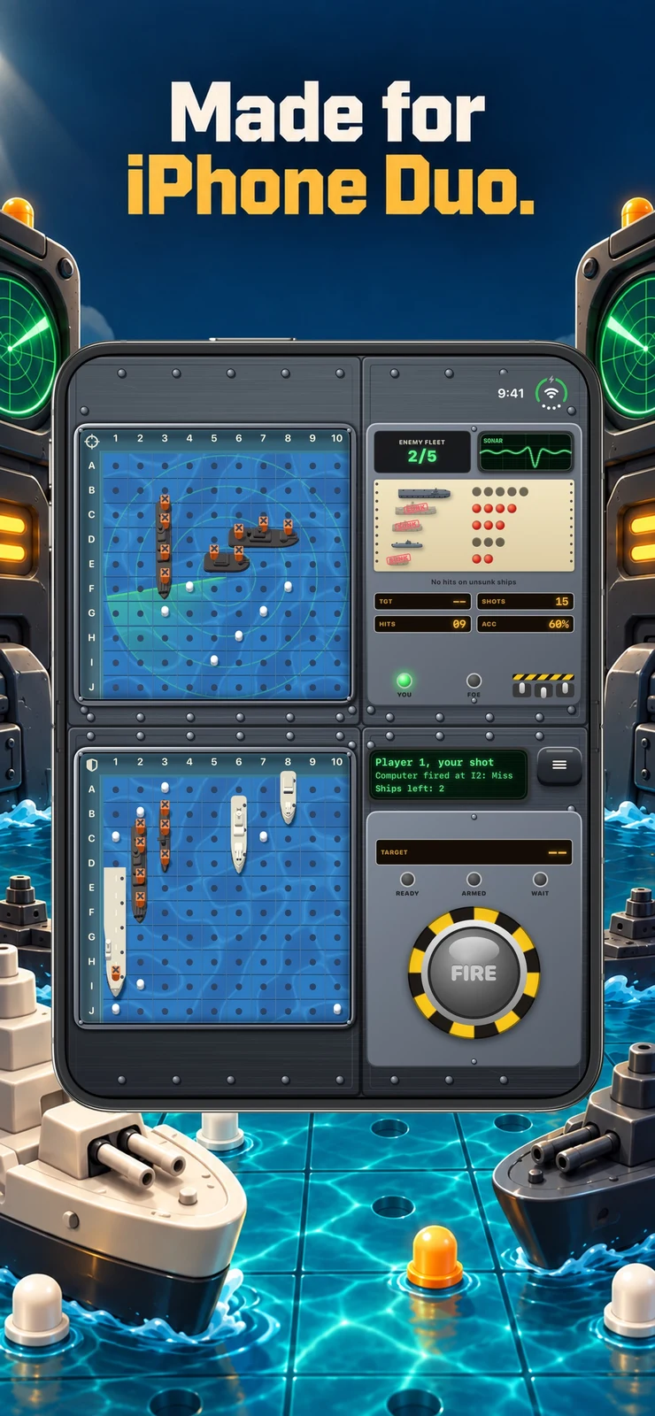 FleetFold — iPhone Duo promotional screenshot from the developer's App Store listing