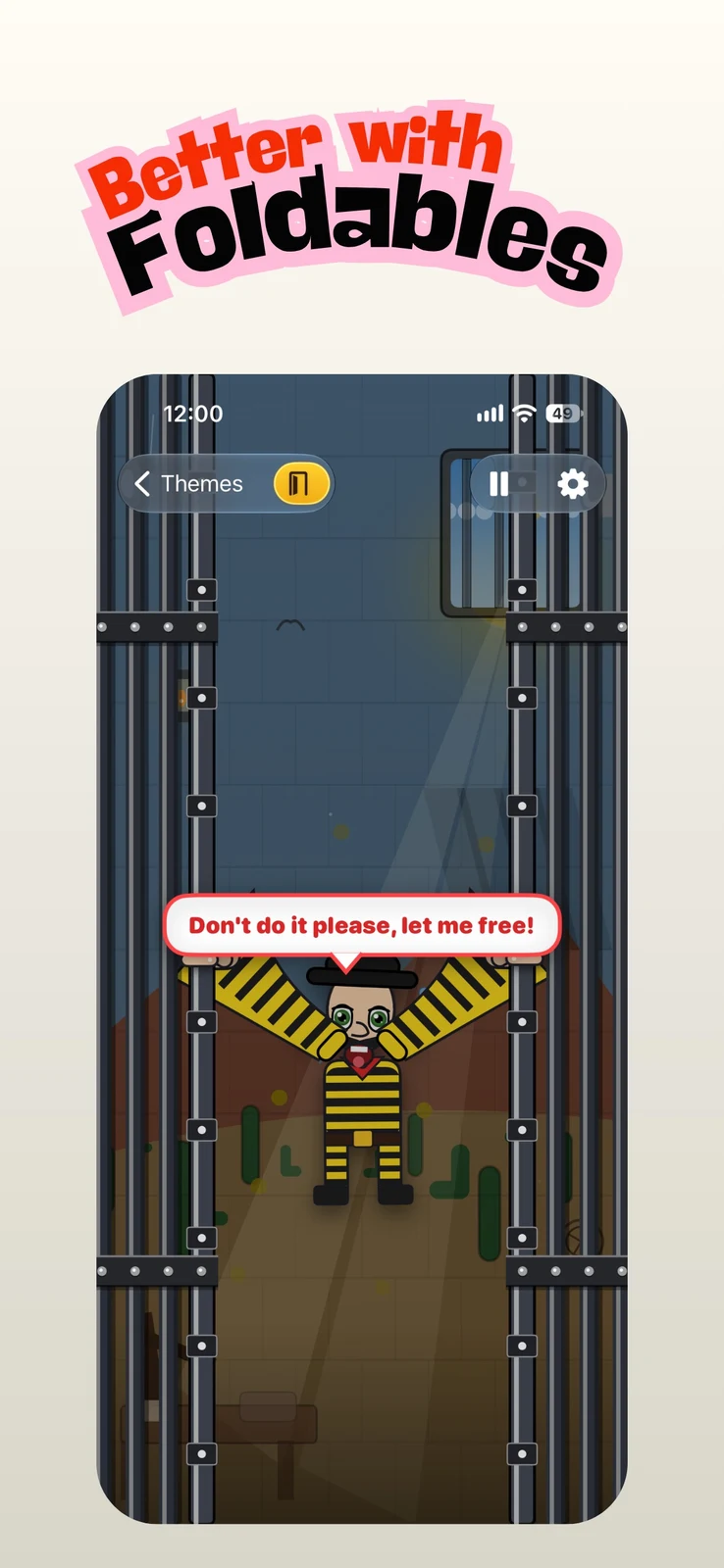 Fold Prison — iPhone Duo promotional screenshot from the developer's App Store listing
