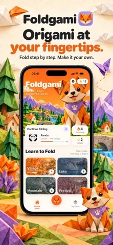 Foldgami: Origami App Store screenshot