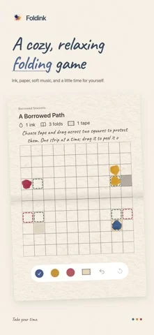 Foldink: Cozy Paper Puzzles App Store screenshot