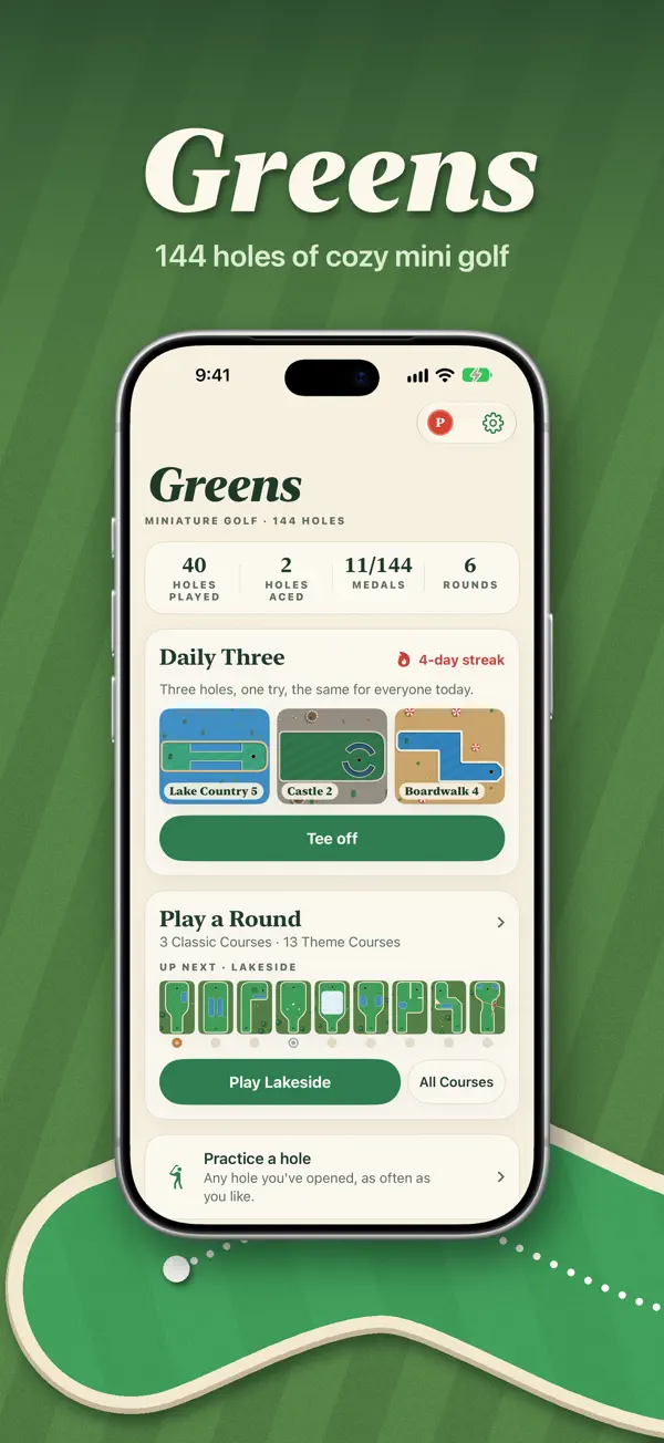 Greens: Mini-golf App Store screenshot