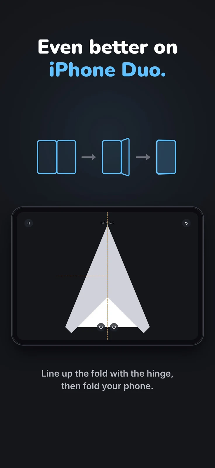 Hingami — iPhone Duo promotional screenshot from the developer's App Store listing