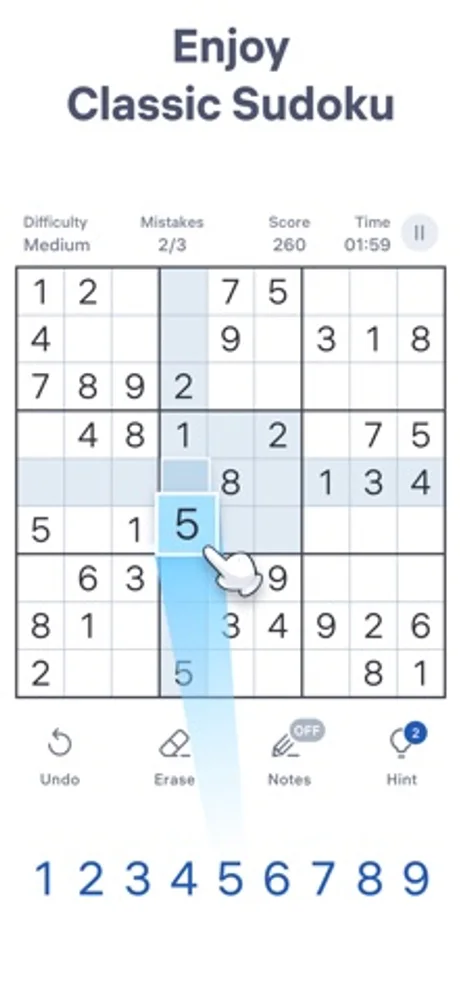 Sudoku.com - Number Games — developer App Store screenshot (standard iPhone)