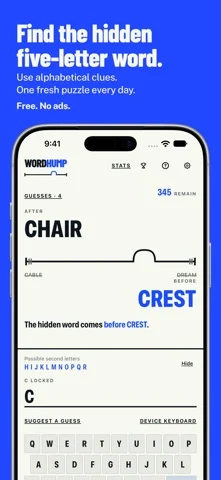 Wordhump: Daily Word Puzzle App Store screenshot